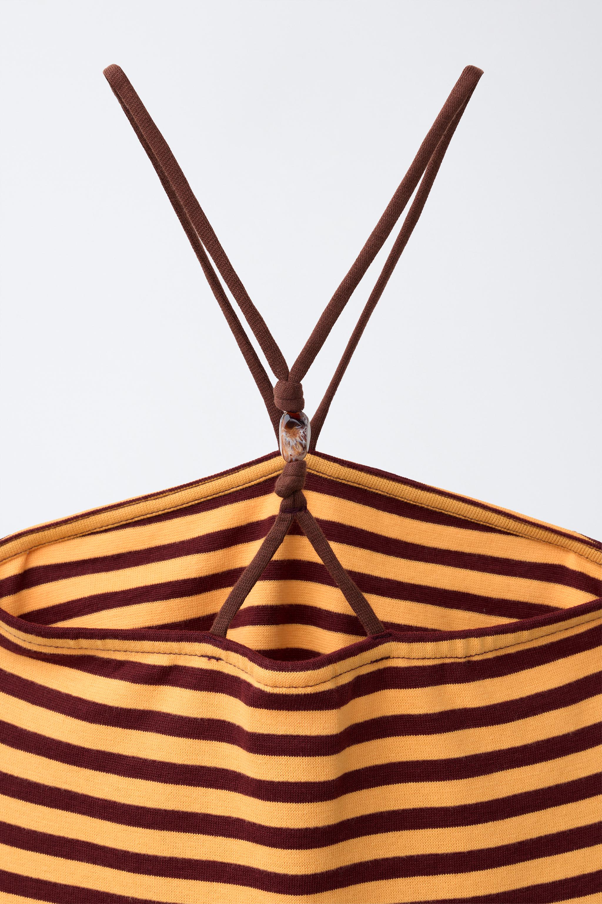 STRIPED HALTER DRESS